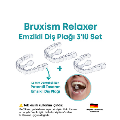 Bruxism Relaxer Plak – 3’lü Set